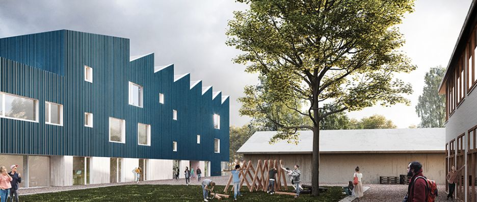 Rendering Neubau Forschungstrakt © Oevermann Architekten